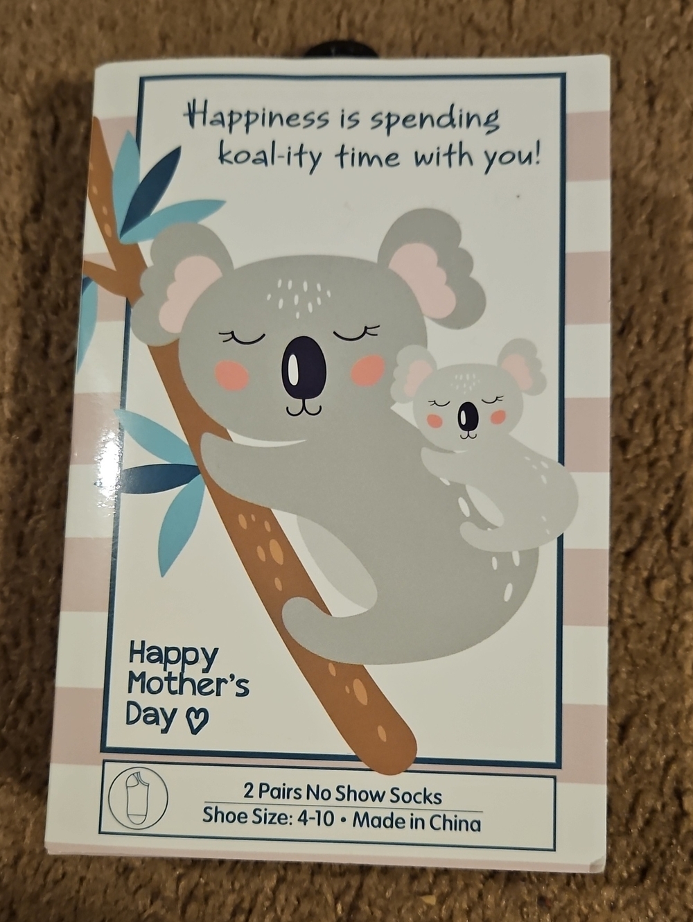 Koala Mother & Baby Graphic Socks